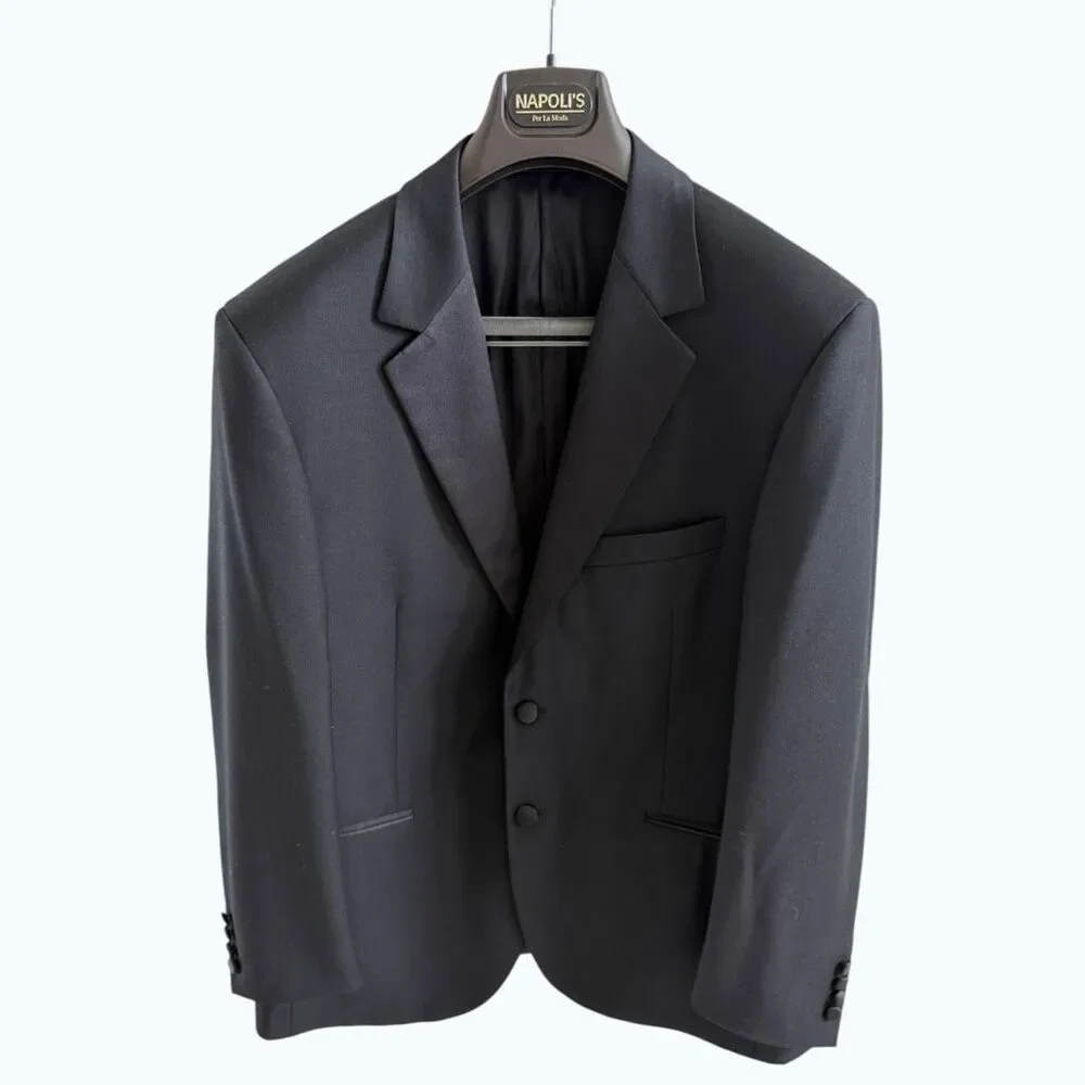 Matarazzi Uomo Tuxedo Suit Set Marzotto Italy Wool Cashmere Milano Fit 42R 36W